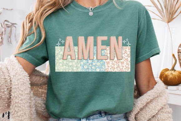 Floral Amen Png, Floral Christian Png