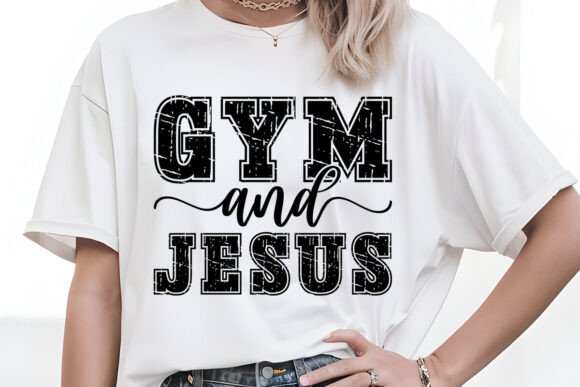 GYM and Jesus, Gym Quotes SVG PNG