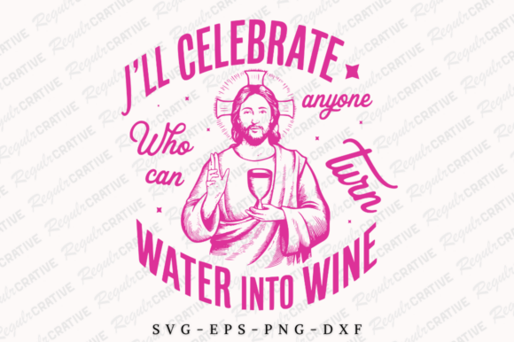 Jesus SVG, Water into Wine SVG Design