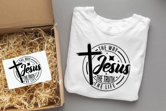 Jesus the Way the True the Life Svg Png T-Shirt Designs