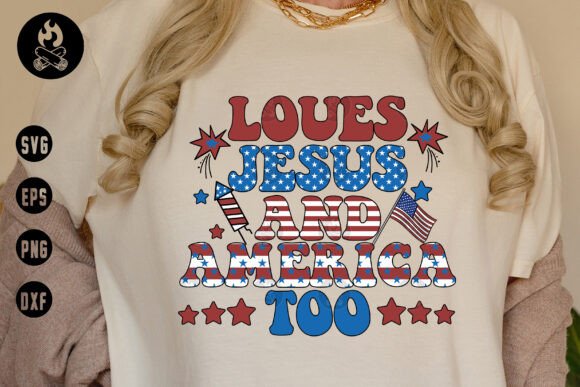 Loves Jesus and America Too SVG PNG