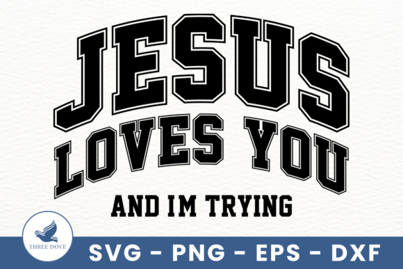 Retro Jesus Love You Varsity SVG for T-Shirt Designs