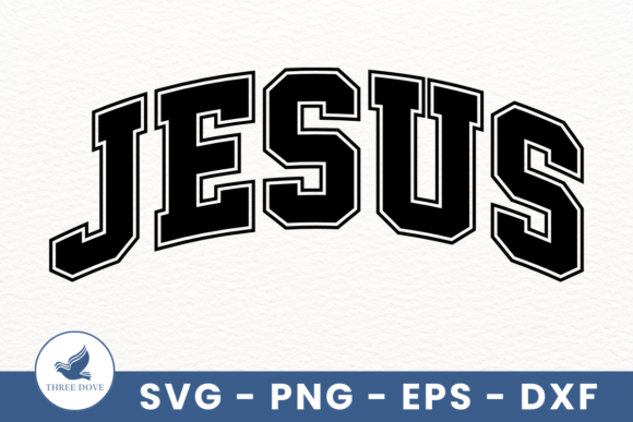 Retro Jesus Varsity SVG for T-Shirt Designs