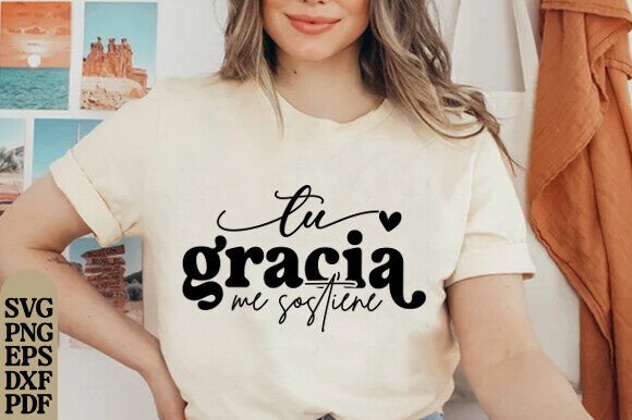 Tu Gracia Me Sostiene SVG, Christian